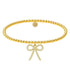 Pearl Bow Charm | Gold Filled Beaded Bracelet - Bara Boheme