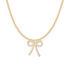 Pearl Bow Charm | Gold Filled Beaded Necklace - Bara Boheme