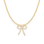 Pearl Bow Charm | Gold Filled Beaded Necklace - Bara Boheme