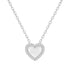 Pearly | Pave Heart Necklace - Bara Boheme