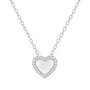 Pearly | Pave Heart Necklace - Bara Boheme