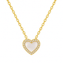 Pearly | Pave Heart Necklace