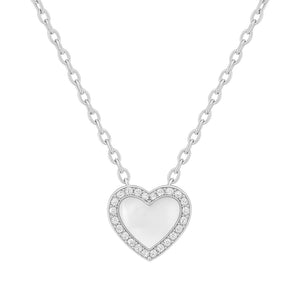 Pearly | Pave Heart Necklace