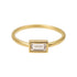 Pia | Clear Elongated Solitaire Ring - Bara Boheme
