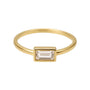 Pia | Clear Elongated Solitaire Ring - Bara Boheme