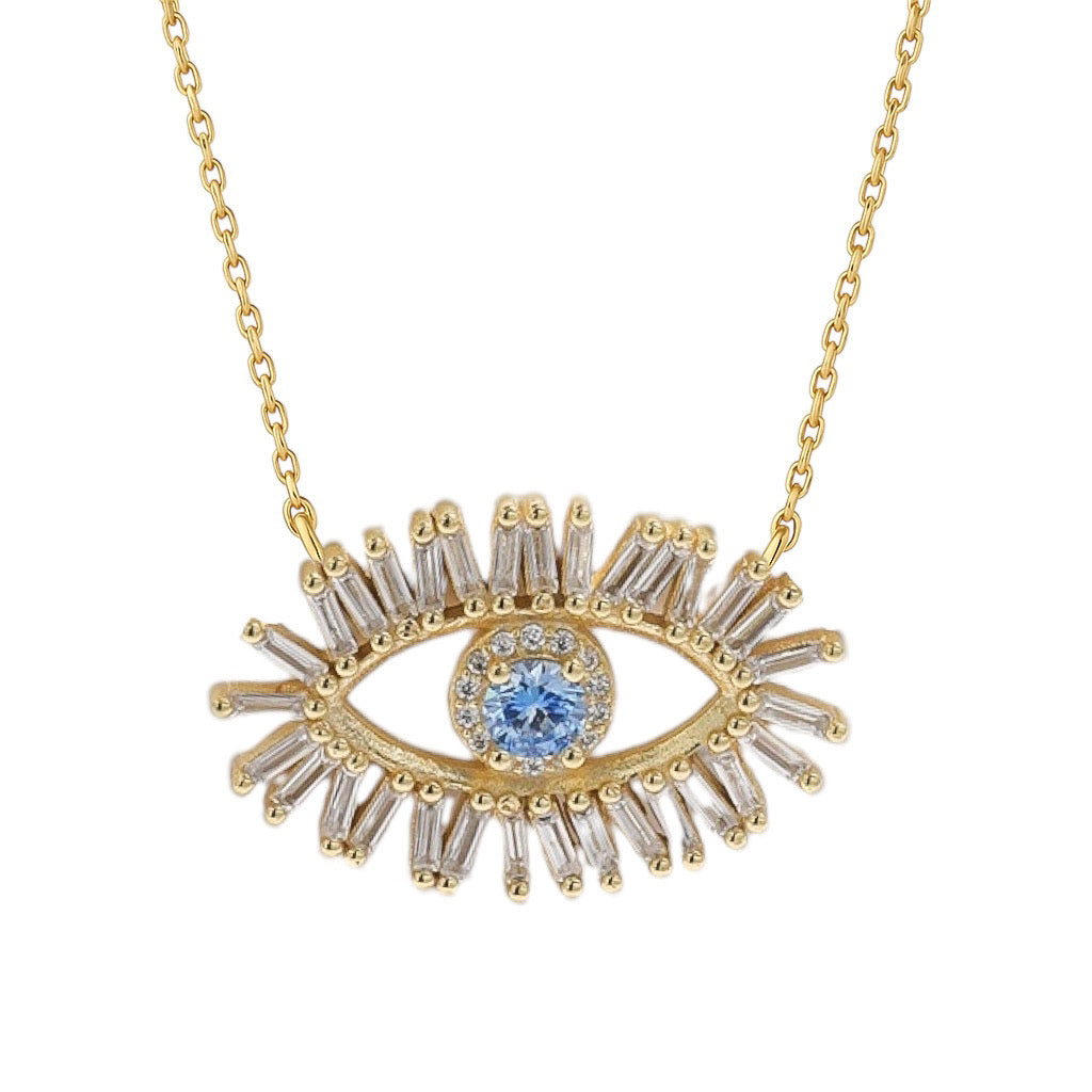 Poseidon | Evil Eye CZ Necklace