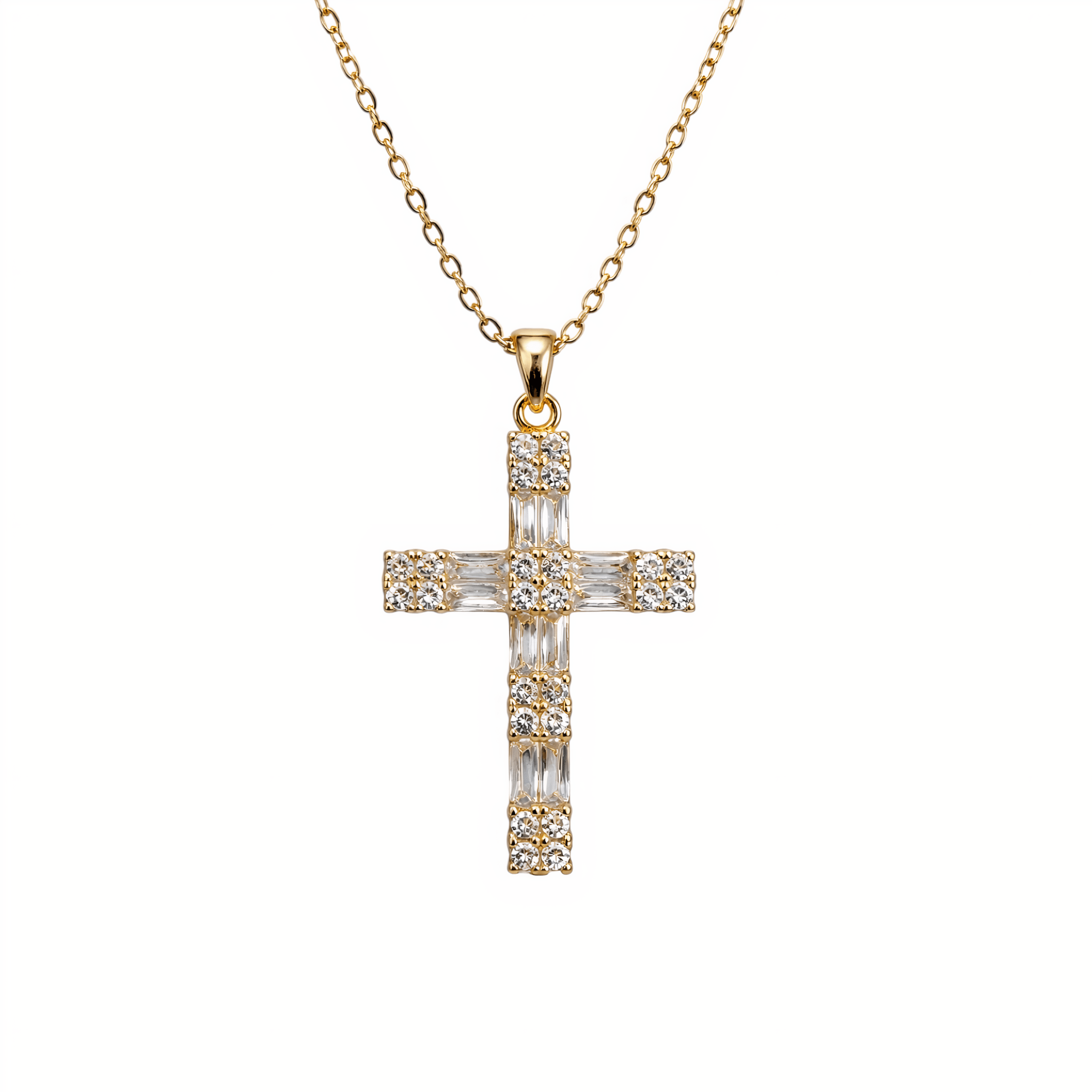 Prairie | Pave Cross Necklace - Bara Boheme