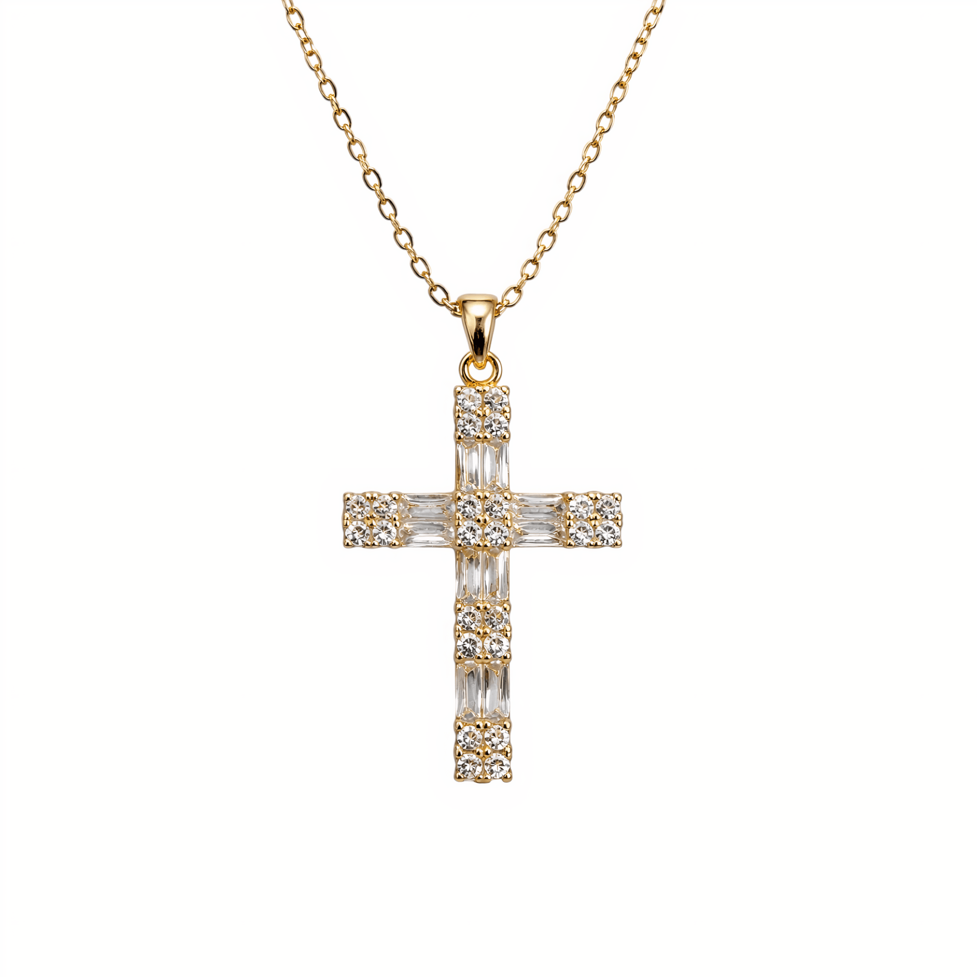 Prairie | Pave Cross Necklace - Bara Boheme