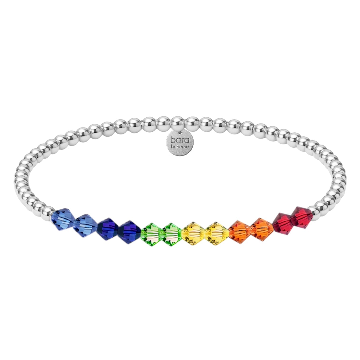 Pride | Gold Filled Beaded Bracelet with Crystals - Bara Boheme