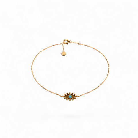 Protection | Solid Gold Evil Eye Bracelet