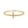 Psalm | Gold Plated Cross Ring - Bara Boheme