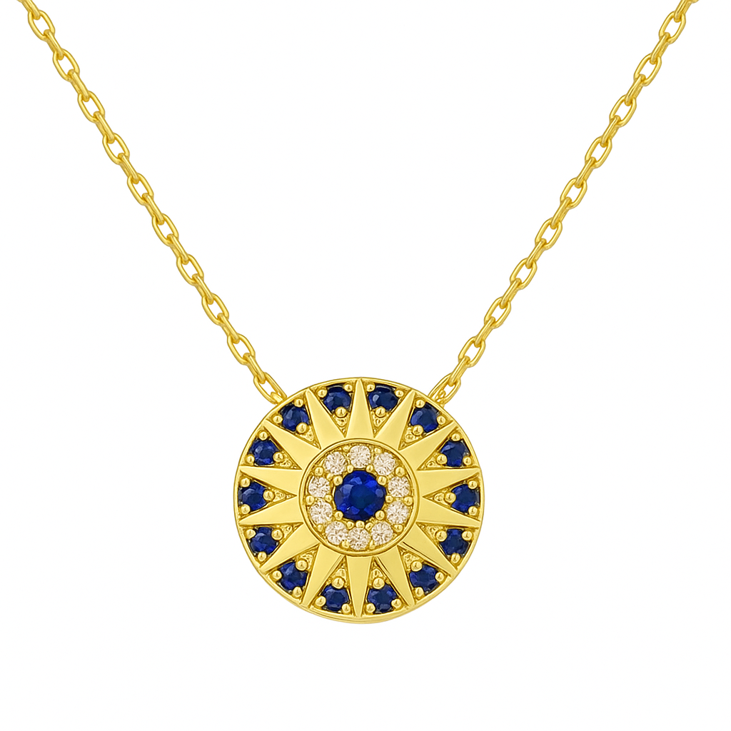 RA | Evil Eye Sapphire CZ Necklace
