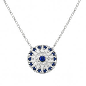 RA | Evil Eye Sapphire CZ Necklace