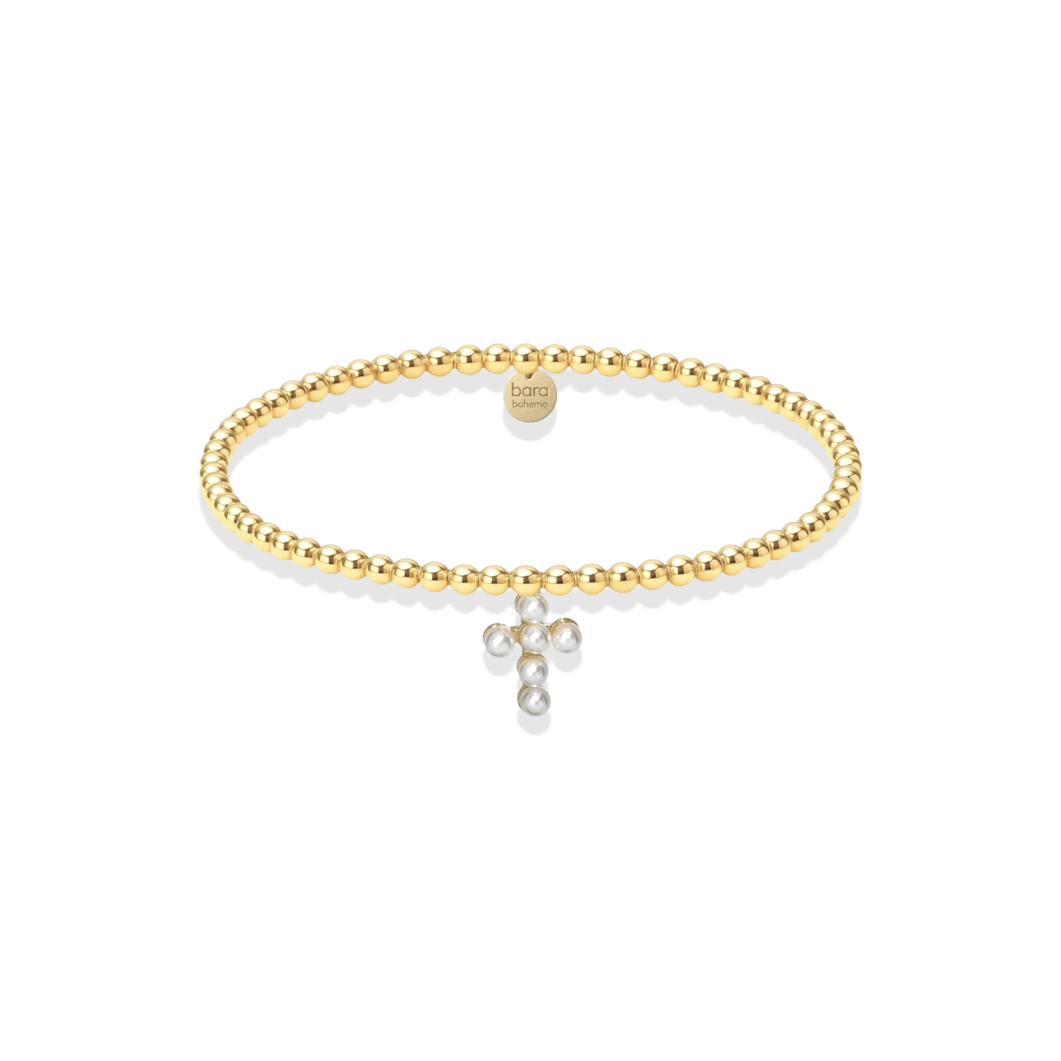 Rachel Cross Beaded Charm Bracelet - Bara Boheme