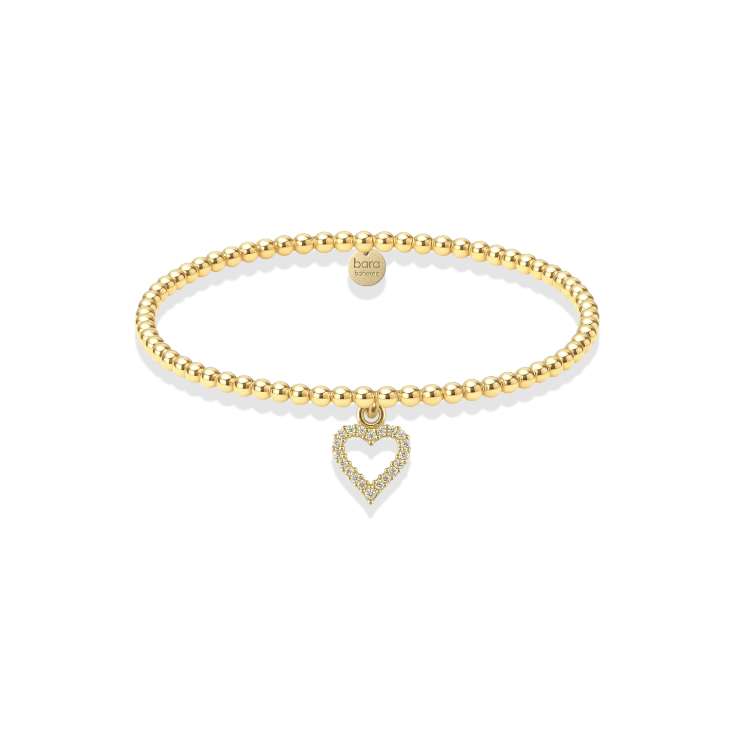 Romance Heart Beaded Charm Bracelet - Bara Boheme