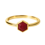 Ruby | SPS Hexagon Ring - Bara Boheme