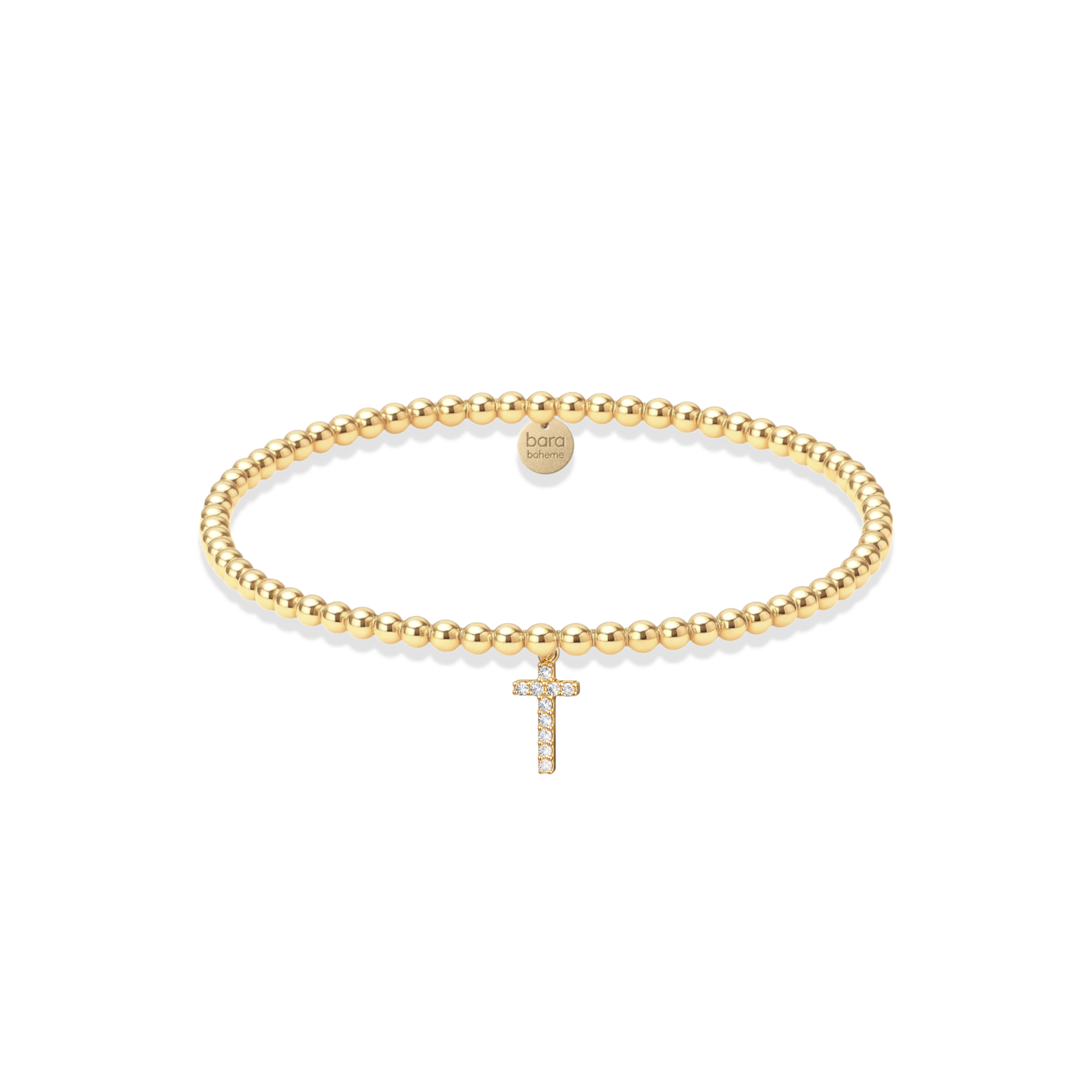 Saint Cross Beaded Charm Bracelet - Bara Boheme