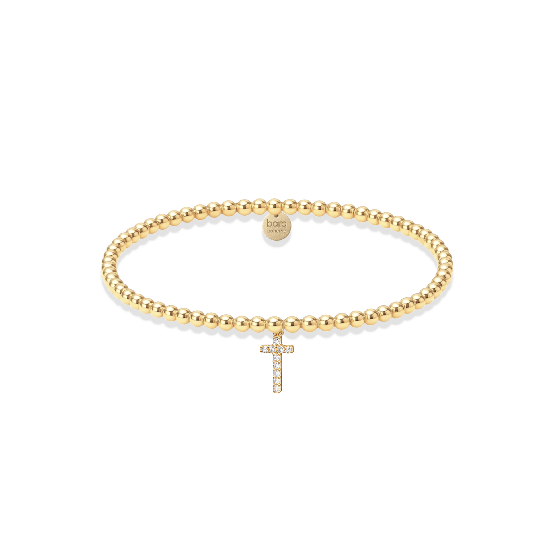 Saint Cross Beaded Charm Bracelet - Bara Boheme