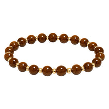 Sea Tiger | Gold Filled Beaded Men's Bracelet