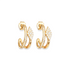 Seraphina | Pave Hoop Huggie Earrings - Bara Boheme