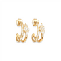 Seraphina | Pave Hoop Huggie Earrings - Bara Boheme