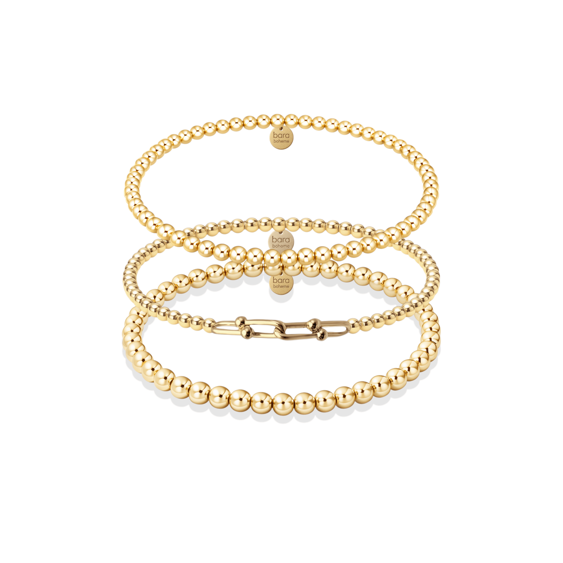 Sicily Beaded Bracelet Trio Stack - Bara Boheme