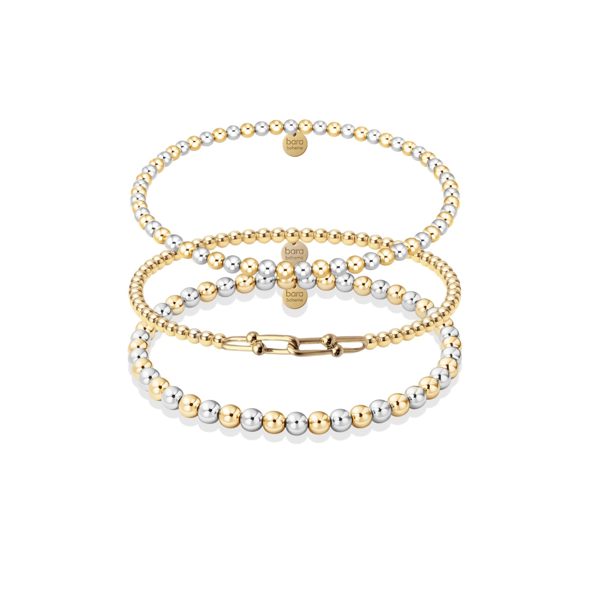 Sicily Beaded Bracelet Trio Stack - Bara Boheme