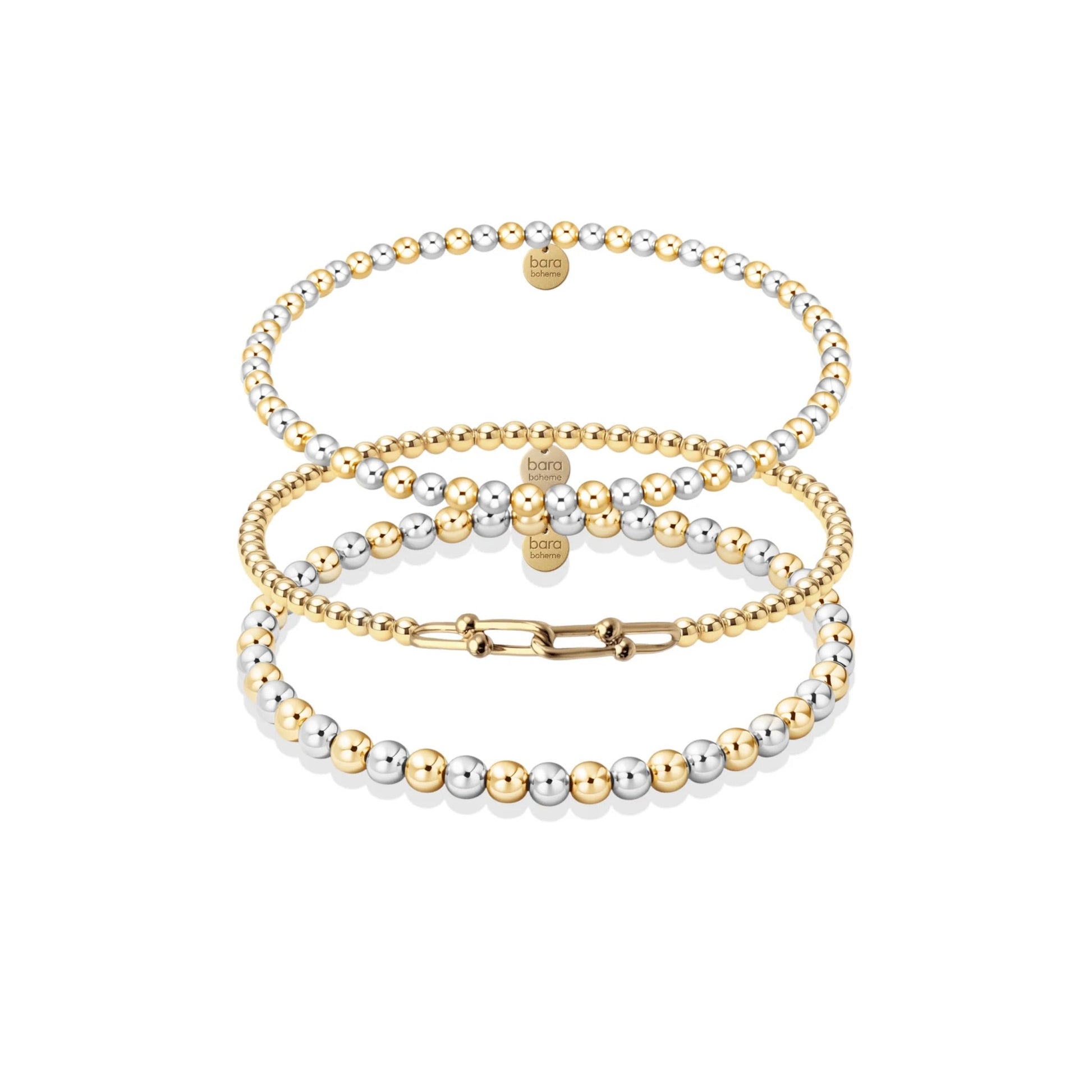 Sicily Beaded Bracelet Trio Stack - Bara Boheme