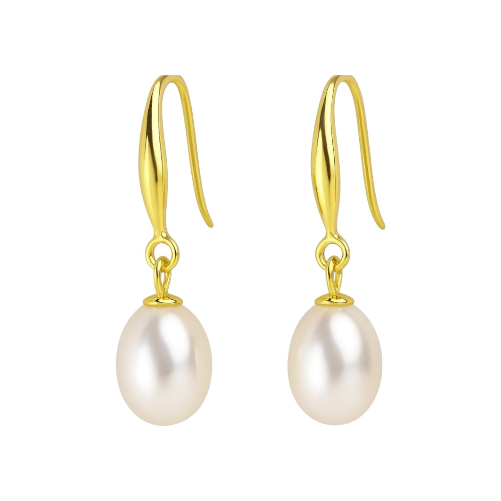 Sienna | Gold Pearl Earrings