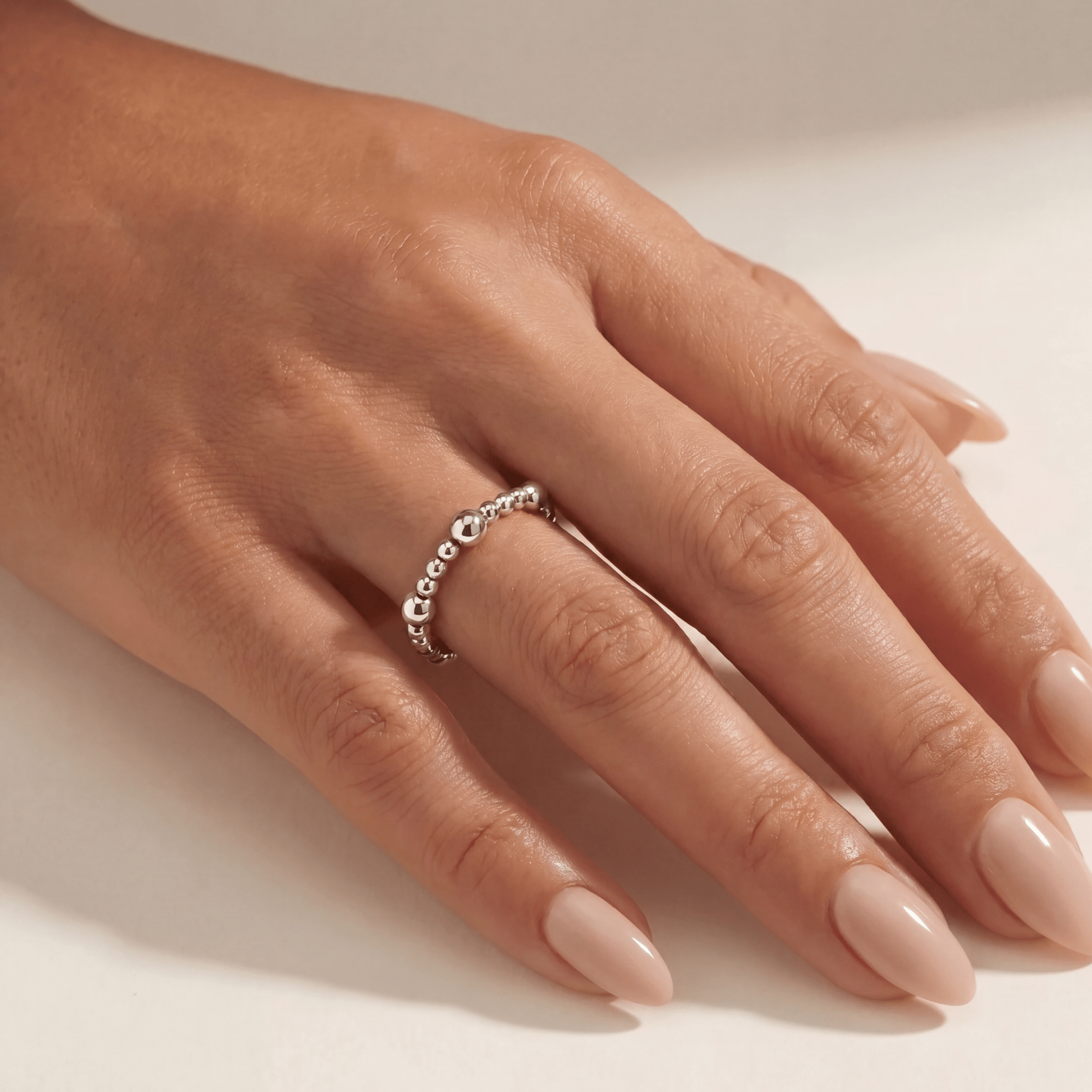 Signature Angelina Beaded Stretchy Ring - Bara Boheme