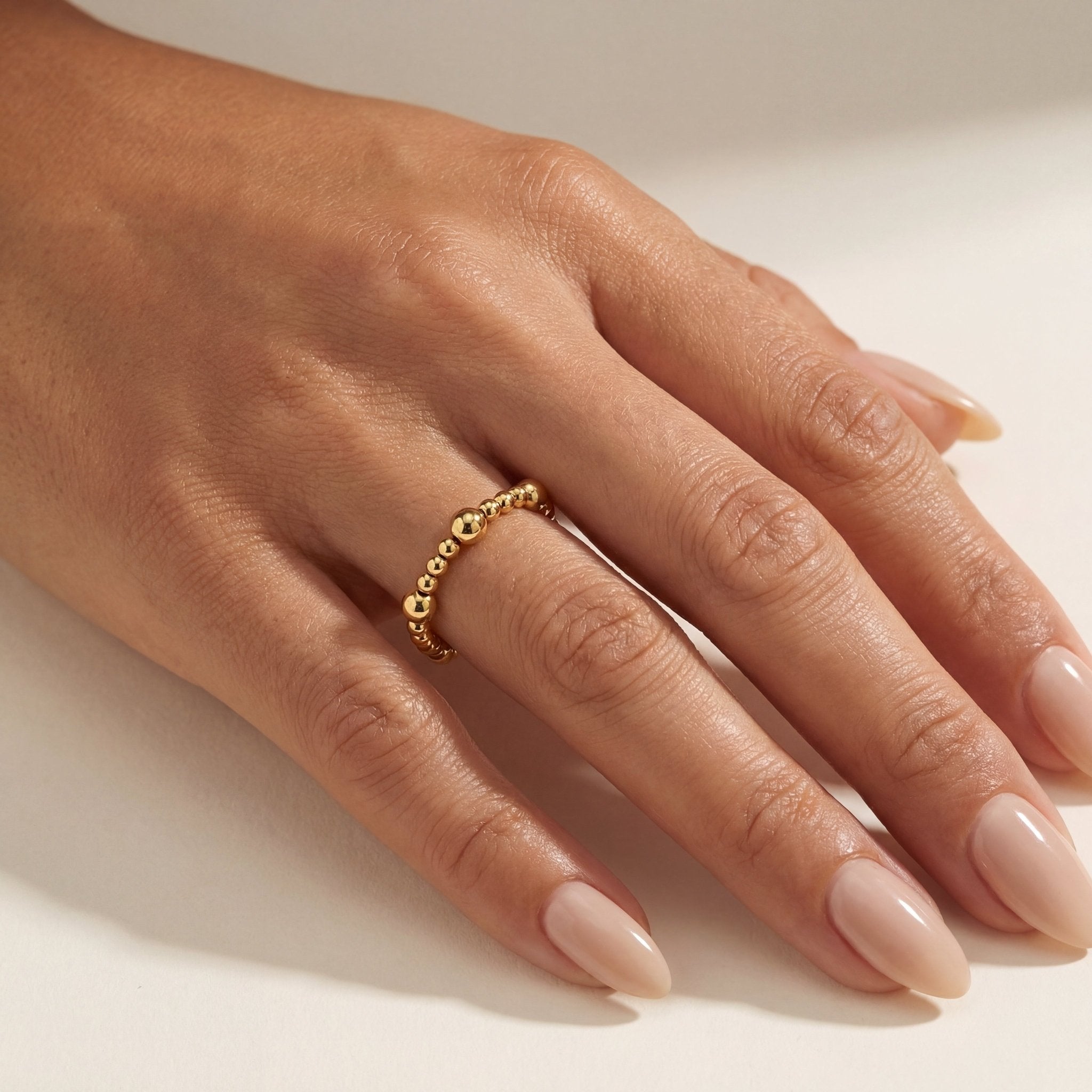 Signature Angelina Beaded Stretchy Ring - Bara Boheme