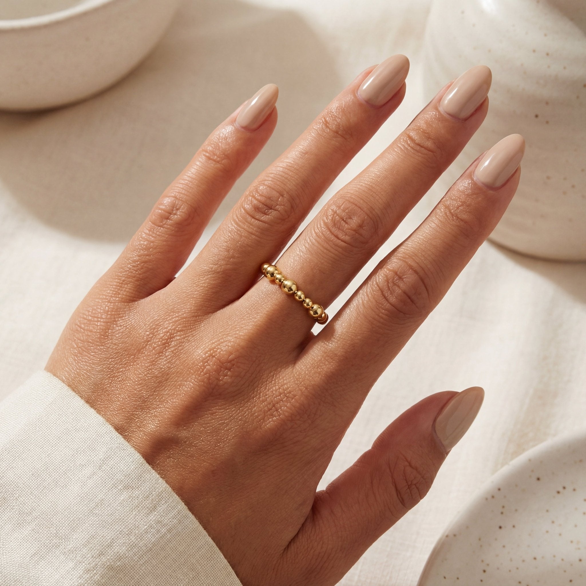 Signature Brooke Beaded Stretchy Ring - Bara Boheme