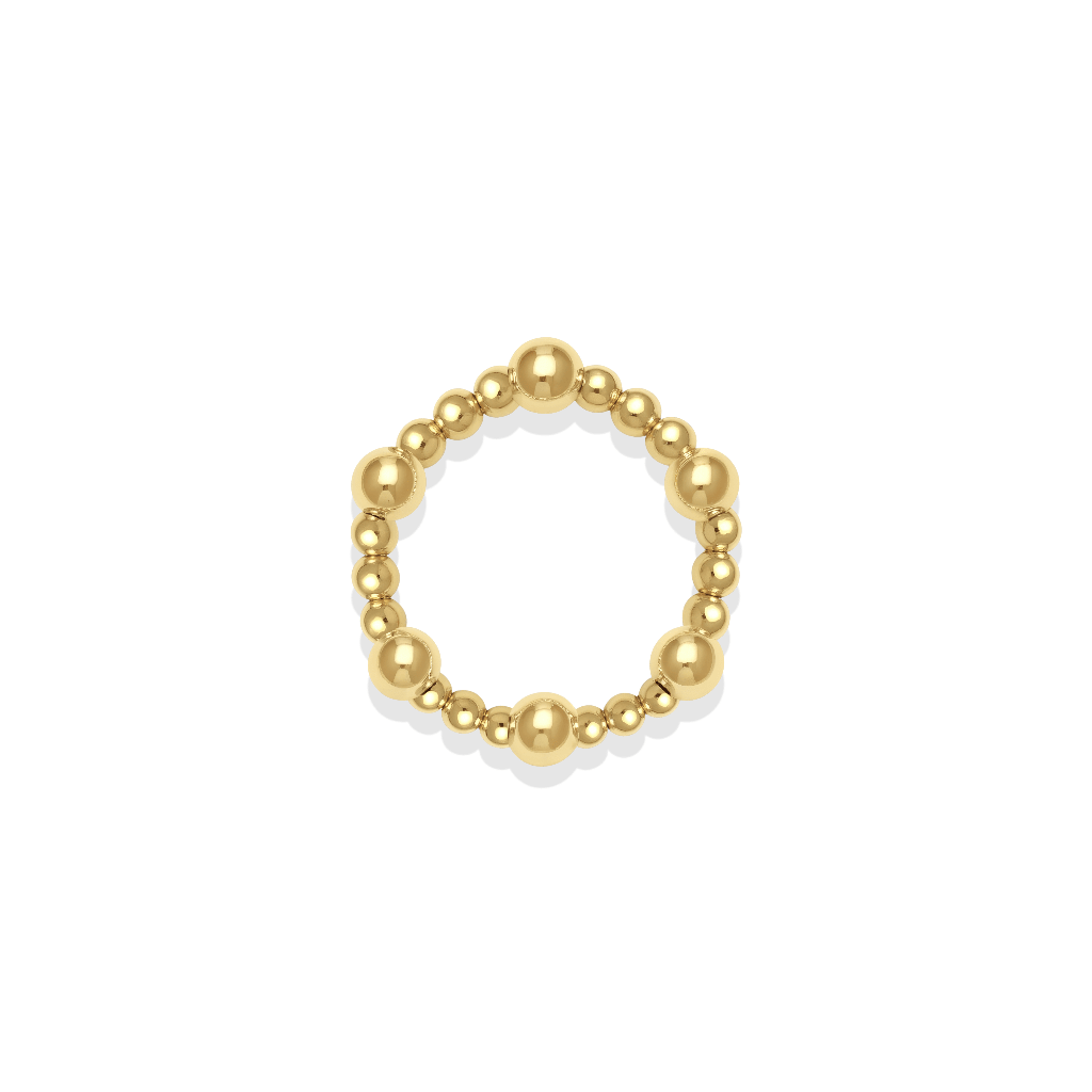 Signature Jasmine Beaded Stretchy Ring - Bara Boheme