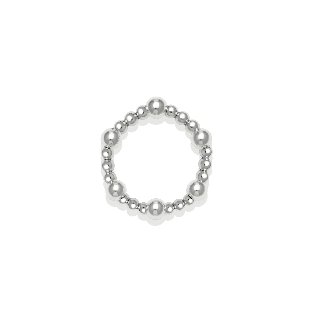 Signature Jasmine Beaded Stretchy Ring - Bara Boheme
