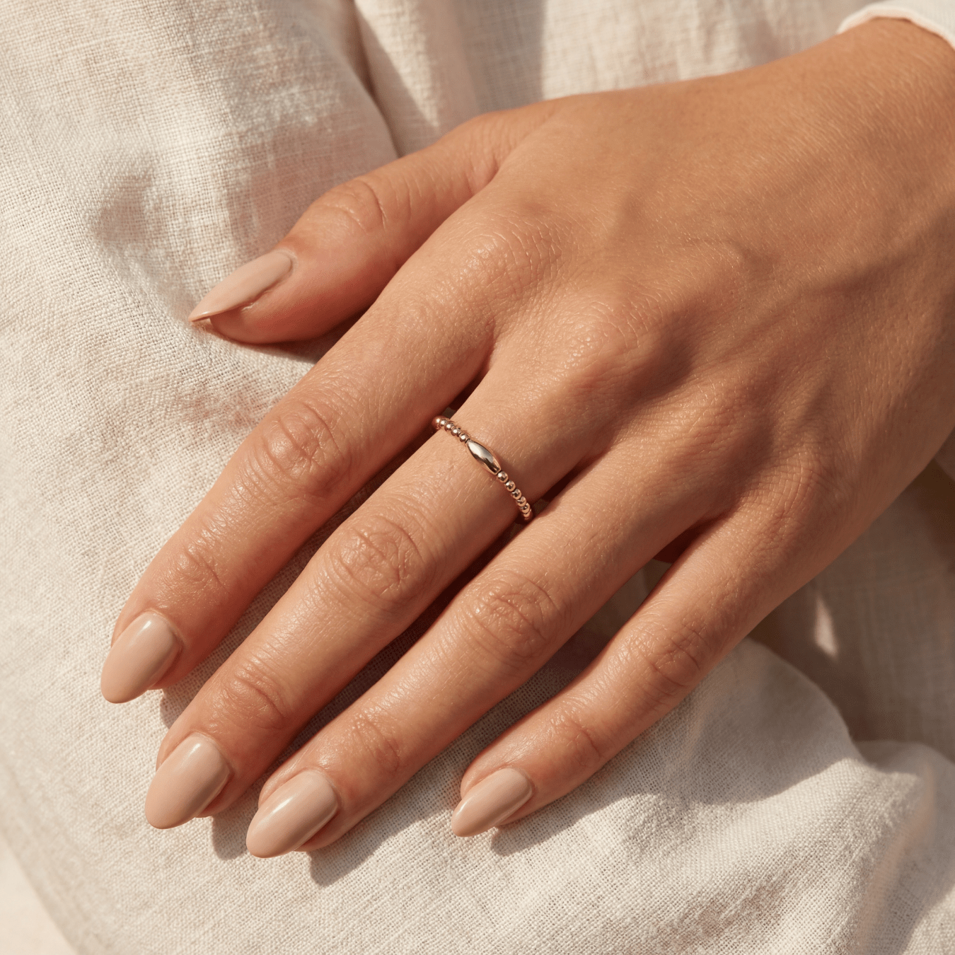 Signature Kelli Beaded Stretchy Ring - Bara Boheme