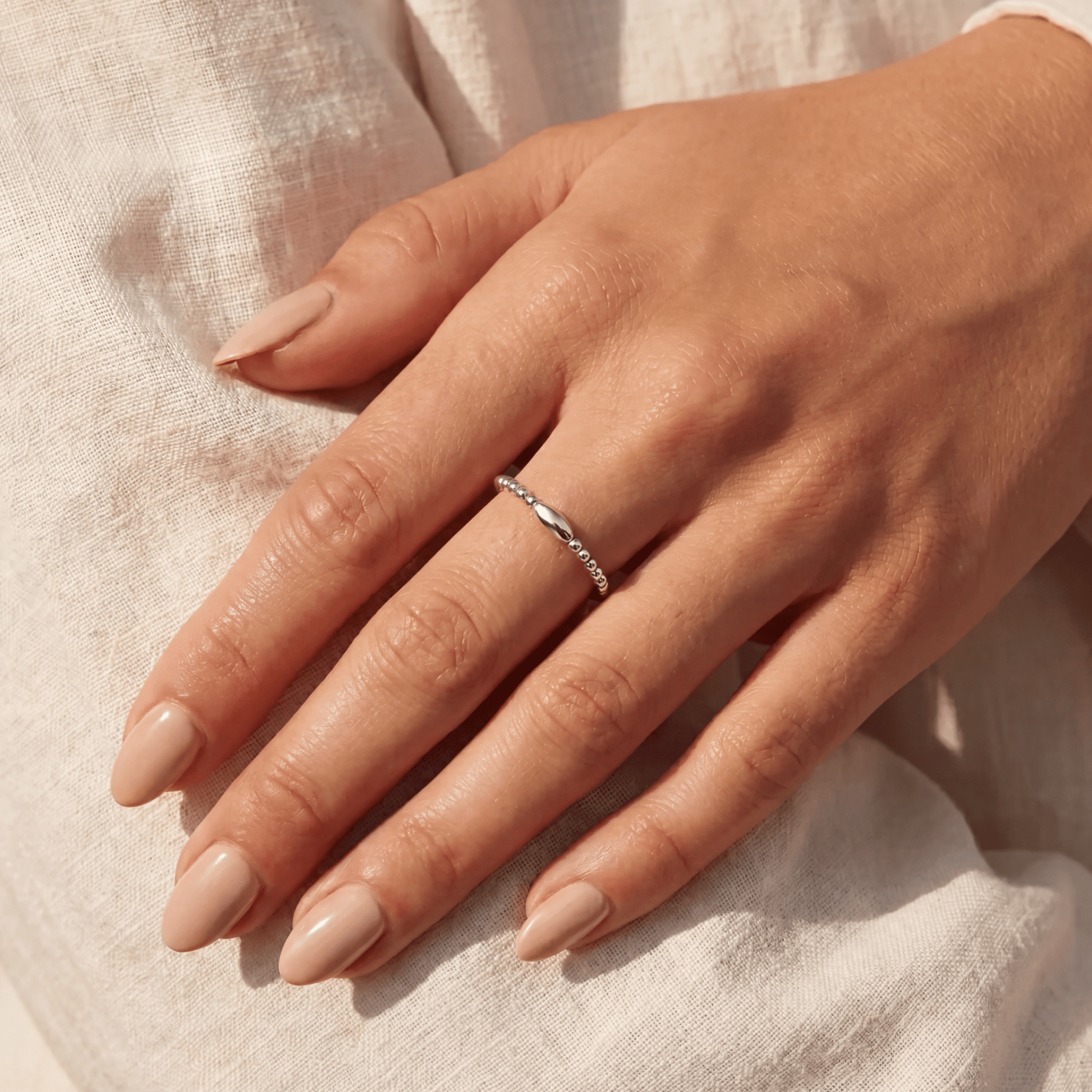 Signature Kelli Beaded Stretchy Ring - Bara Boheme