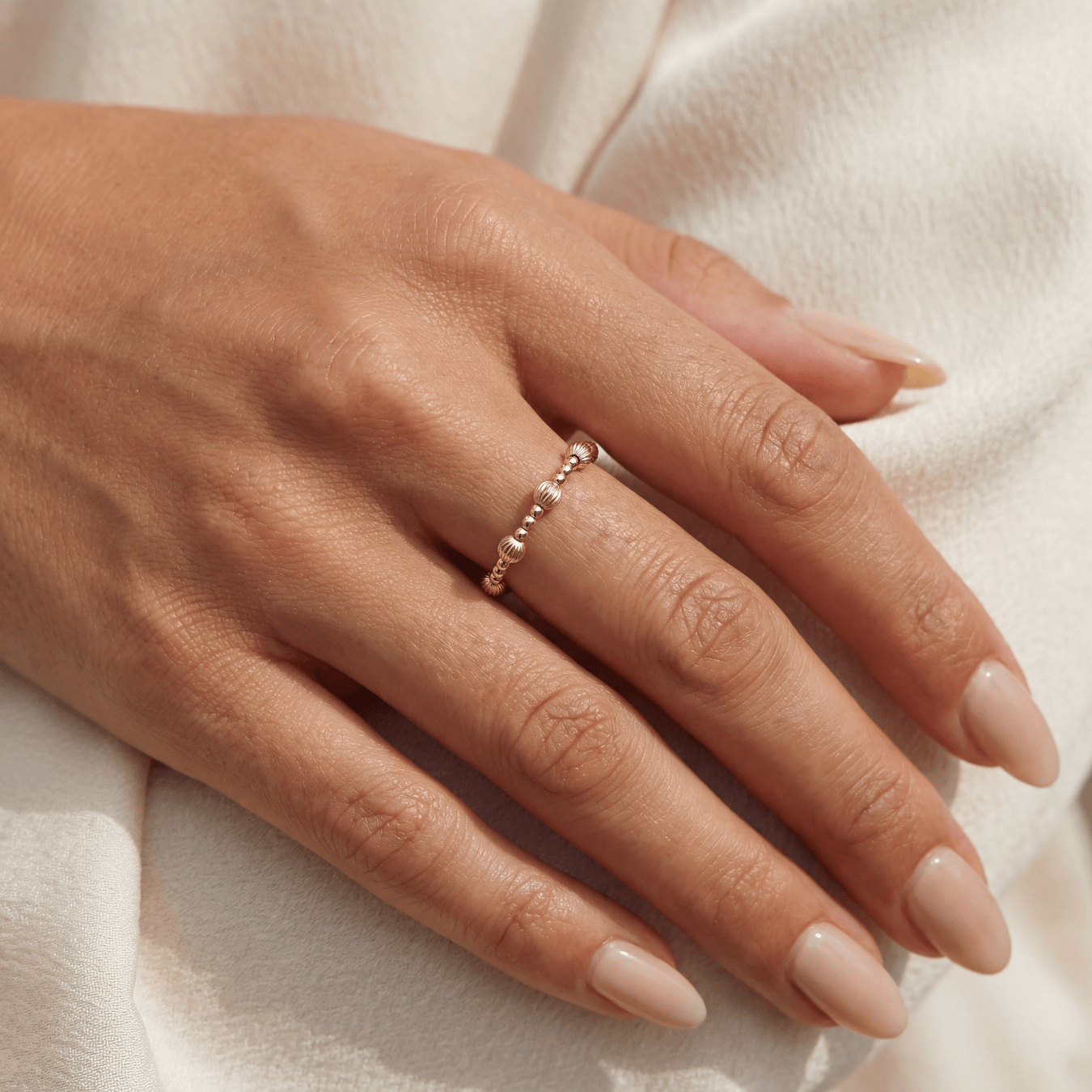Signature Kenna Beaded Stretchy Ring - Bara Boheme