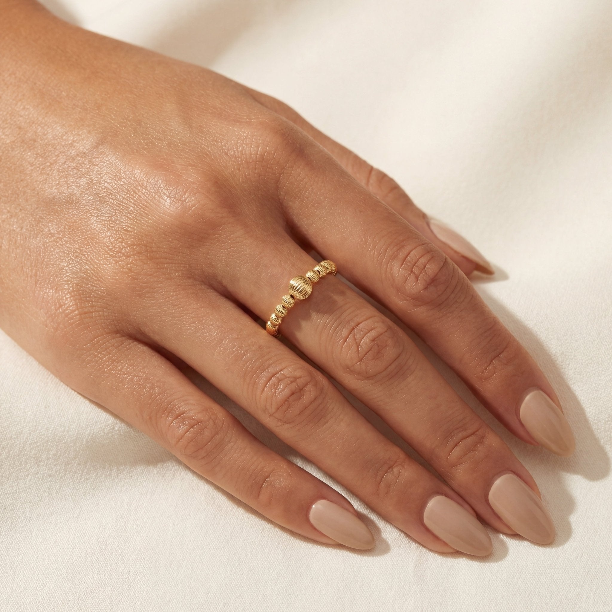 Signature Milan Beaded Stretchy Ring - Bara Boheme