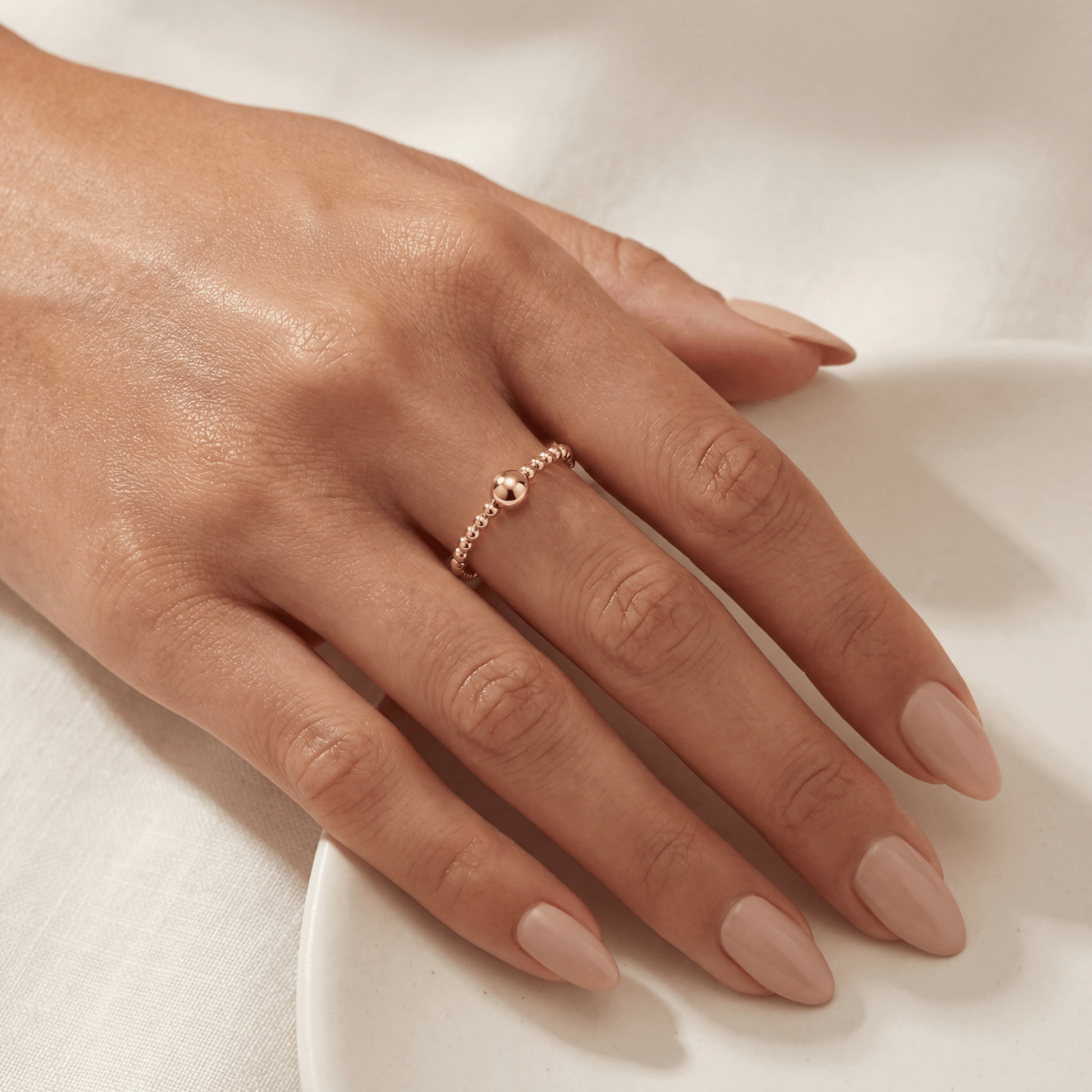 Signature Olivia Beaded Stretchy Ring - Bara Boheme