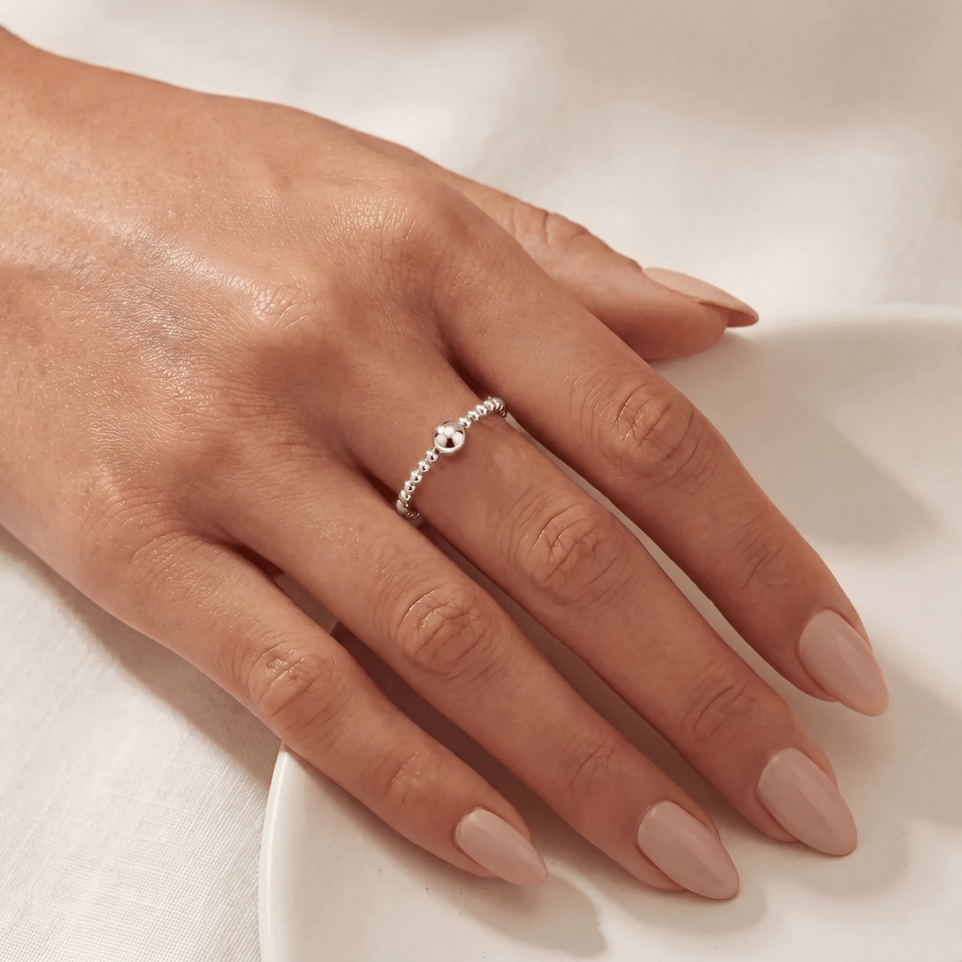 Signature Olivia Beaded Stretchy Ring - Bara Boheme
