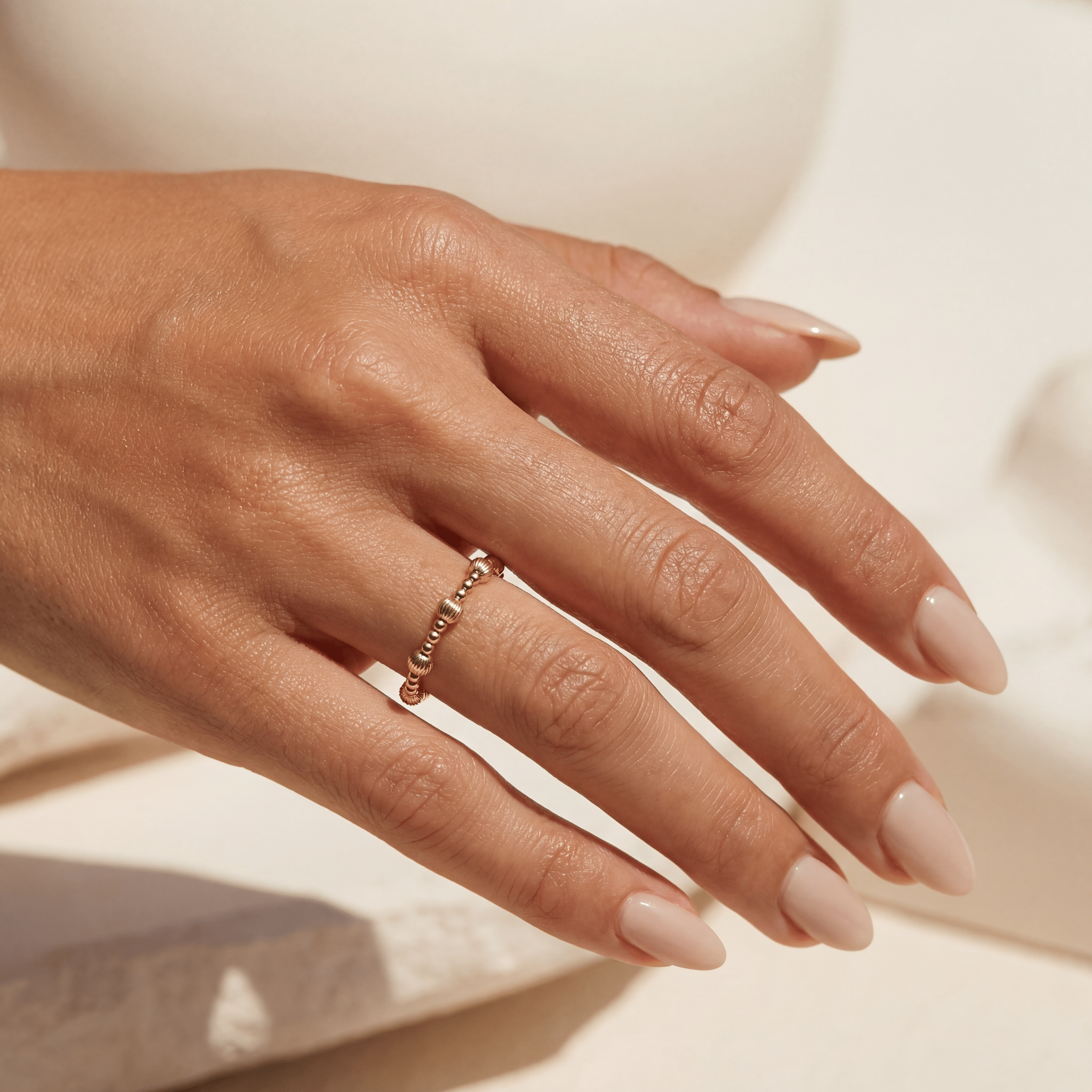 Signature Tamra Beaded Stretchy Ring - Bara Boheme