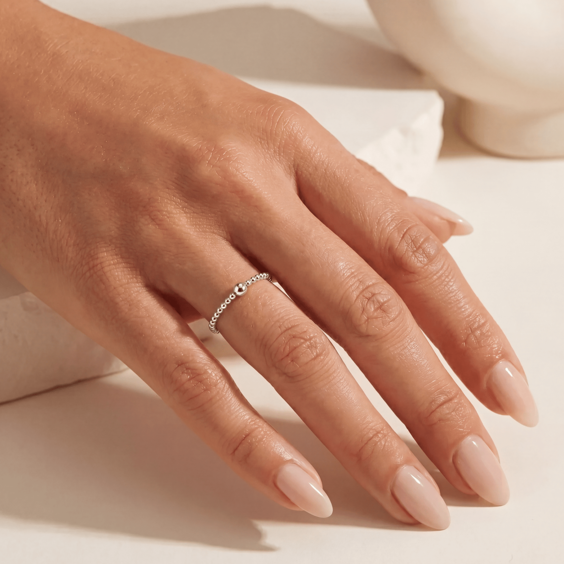 Signature Vanessa Beaded Stretchy Ring - Bara Boheme