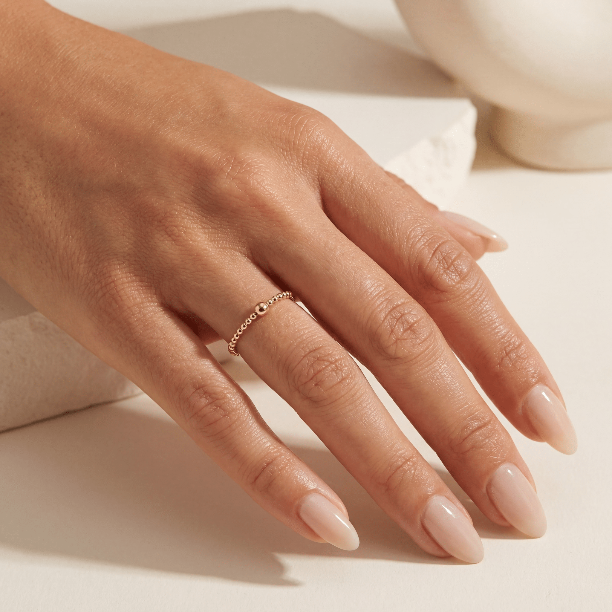 Signature Vanessa Beaded Stretchy Ring - Bara Boheme