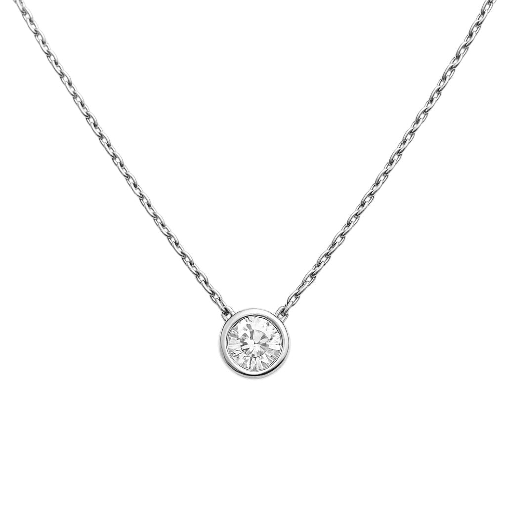 Single Solitaire | Gold Plated Necklace - Bara Boheme