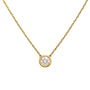 Single Solitaire | Gold Plated Necklace - Bara Boheme