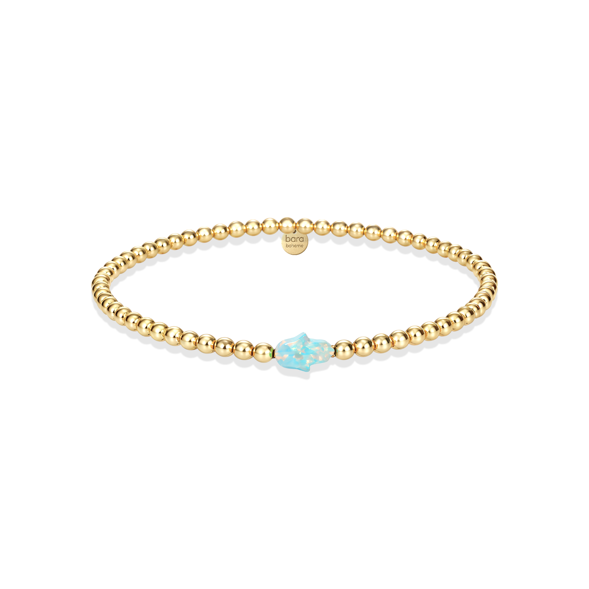 Hamsa Small | Beaded Opal Bracelet