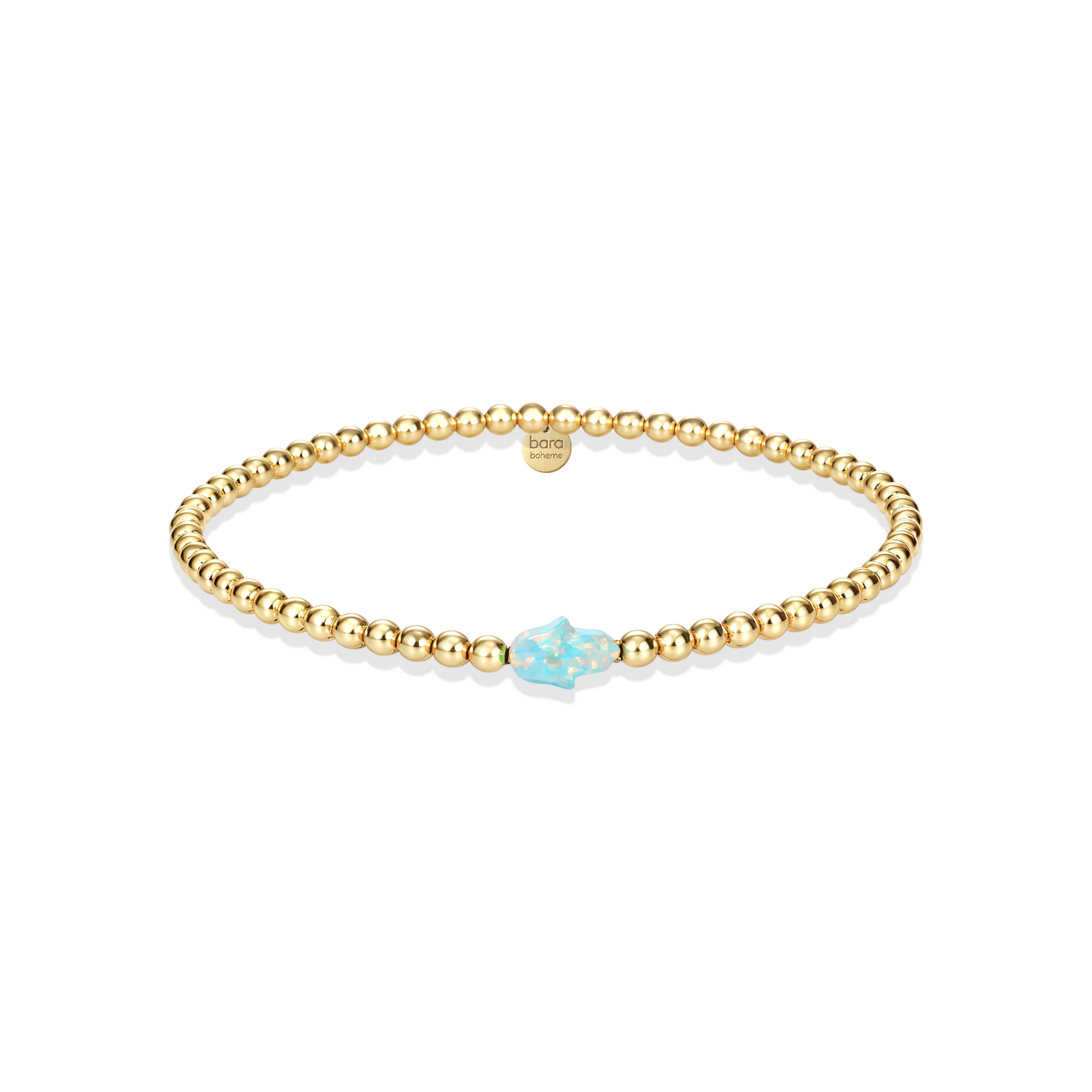 Hamsa Small | Beaded Opal Bracelet