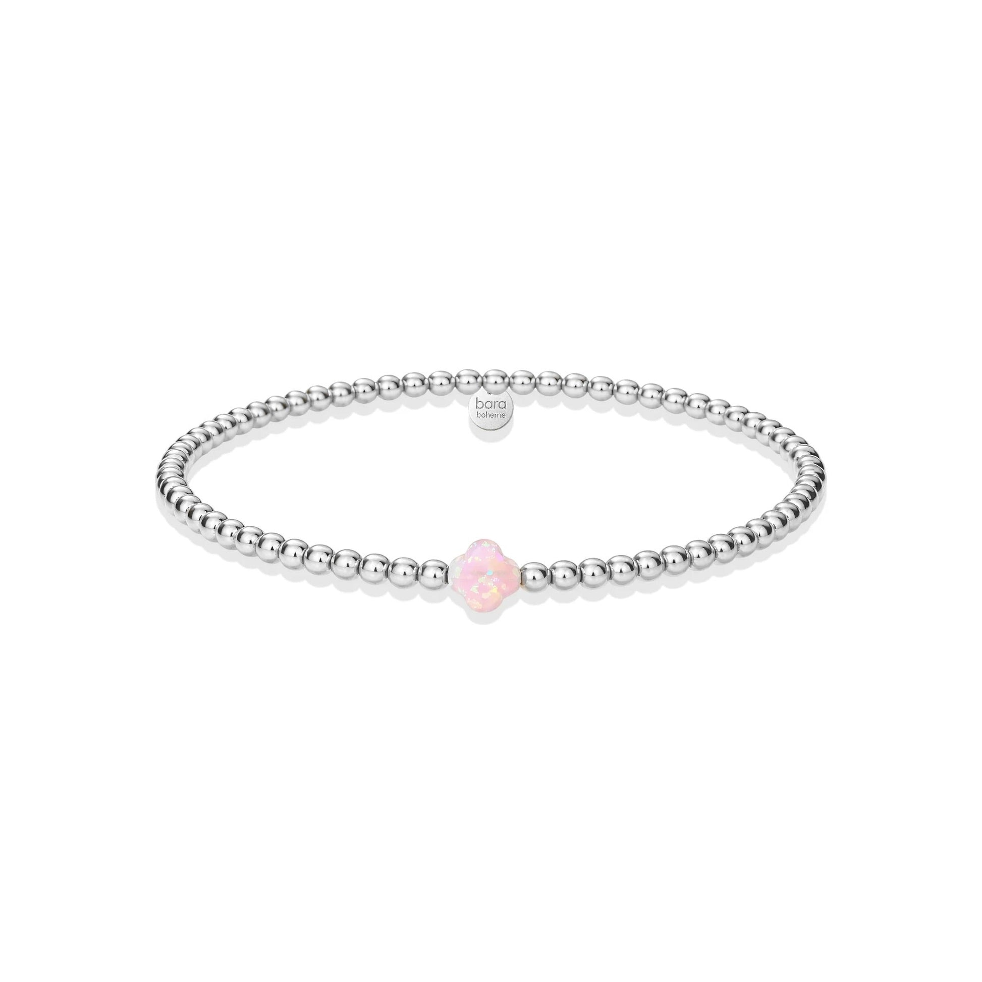 Small Clover Opal Beaded Bracelet - Bara Boheme