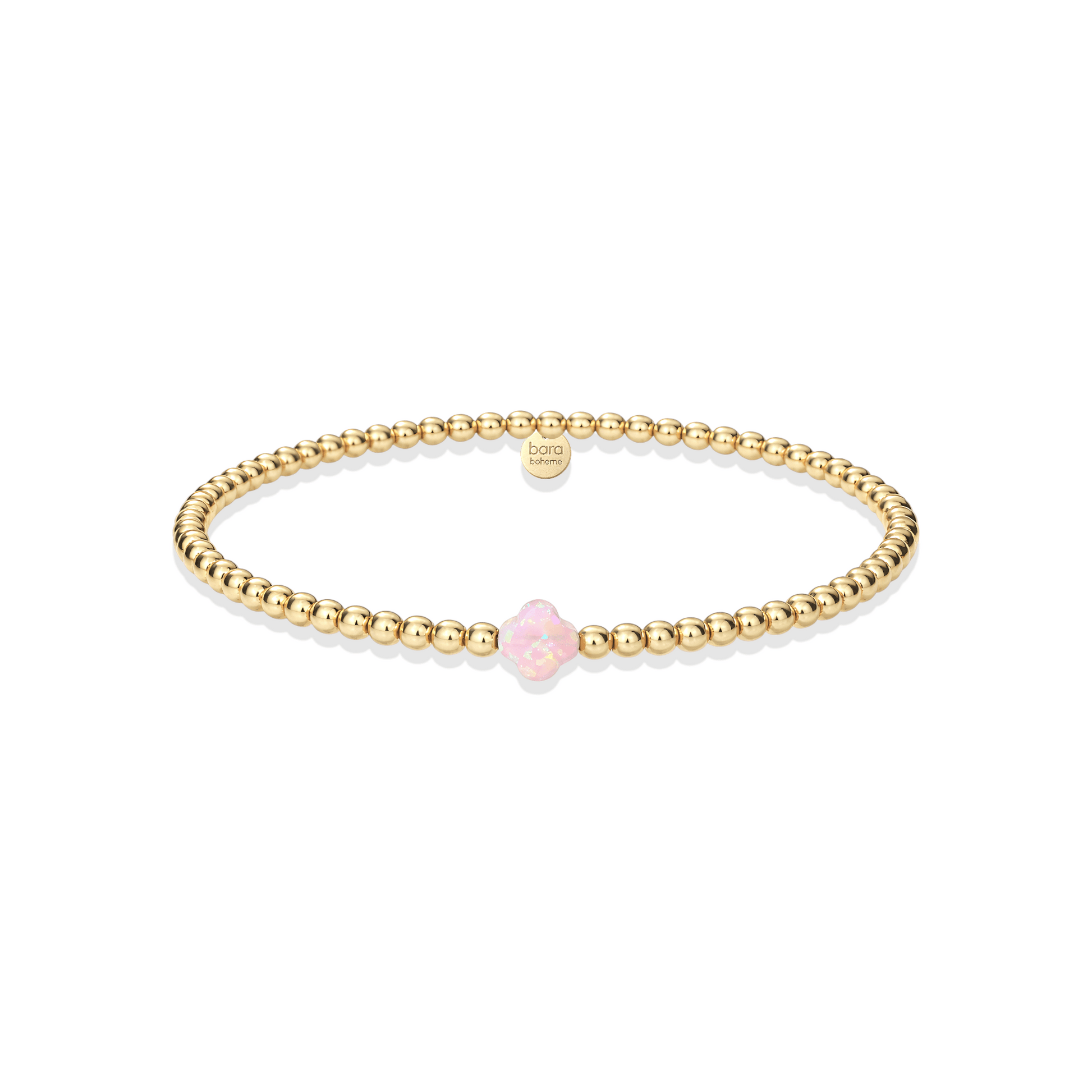 Small Clover Opal Beaded Bracelet - Bara Boheme