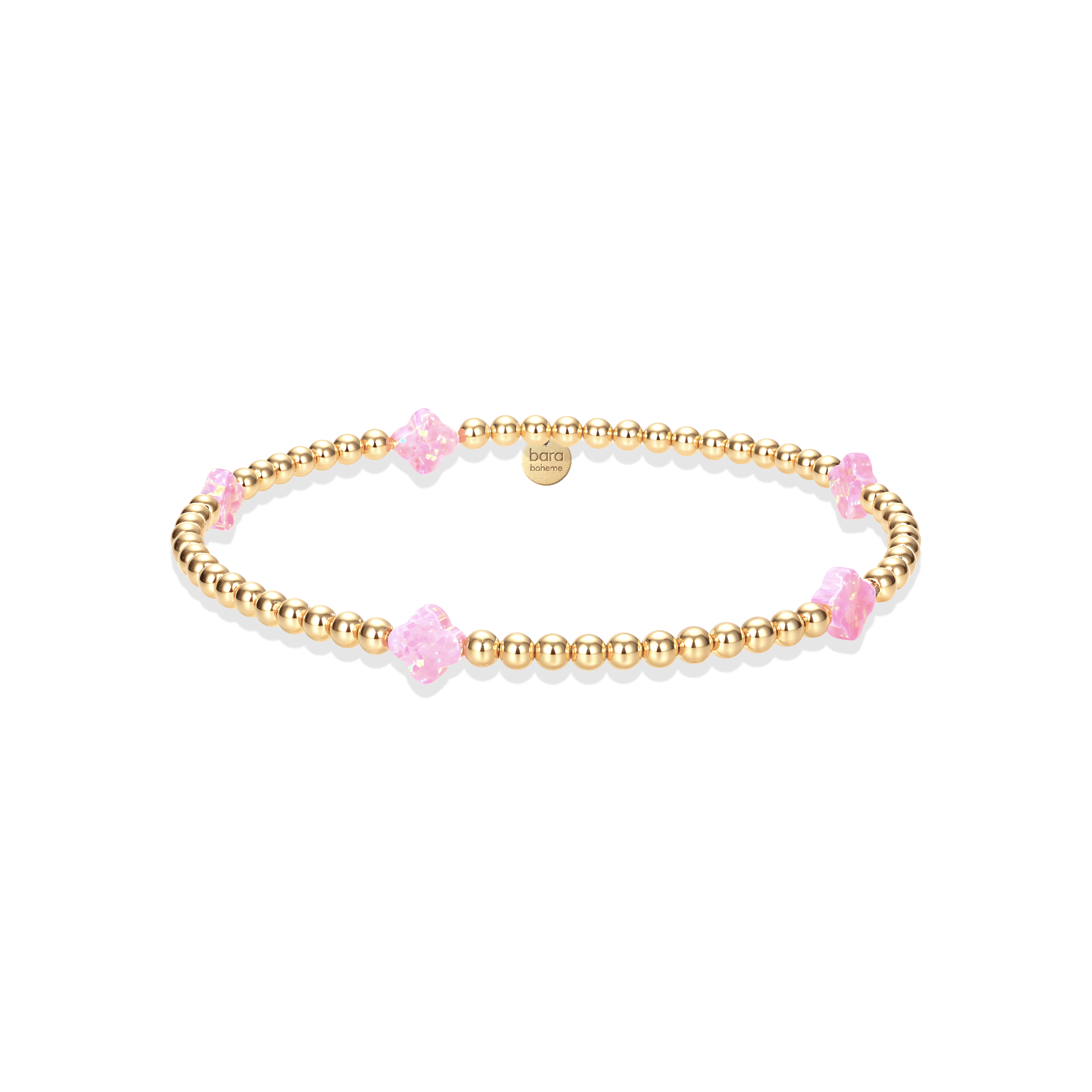 Small Clover Opal Beaded Bracelet — By the Yard - Bara Boheme